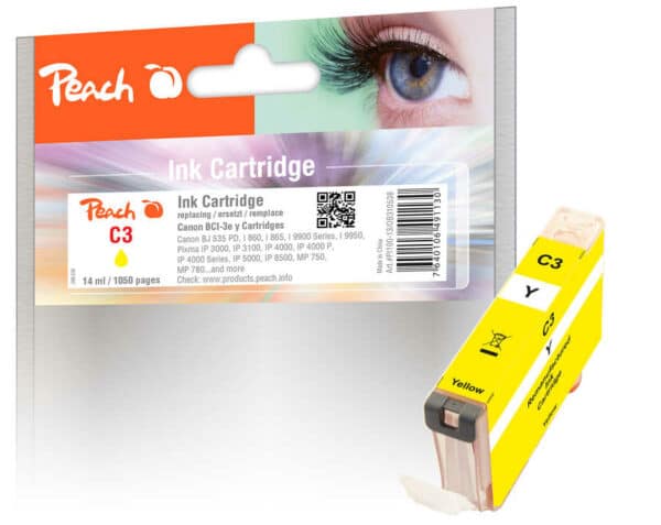 Peach C3eY Druckerpatrone ye ersetzt Canon BCI-3eY