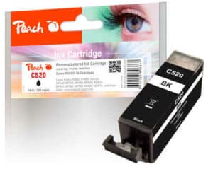 Peach C520PGBK Druckerpatrone XL bk ersetzt Canon PGI-520PGBK