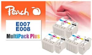 Peach E07 6 Druckerpatronen bk ersetzt Epson T007