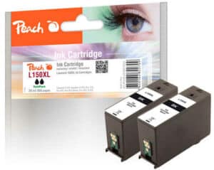 Peach L150XLBK 2 Druckerpatronen XL 2*bk ersetzt Lexmark No. 150XLBK*2