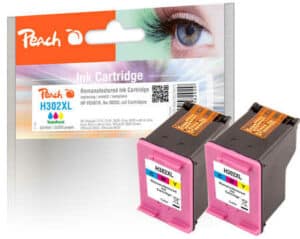 Peach H302XLc 2 Druckköpfe XL 2*col ersetzt HP No. 302XL c*2