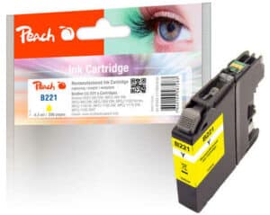 Peach B221Y Druckerpatrone ye ersetzt Brother LC-221Y für z.B. Brother DCPJ 562 DW