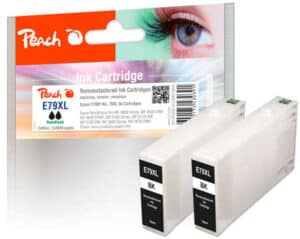 Peach E79XLbk 2 Druckerpatronen XL 2*bk ersetzt Epson No. 79XL bk*2