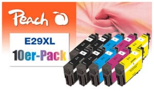 Peach E29 10 Druckerpatronen XL (2*bk