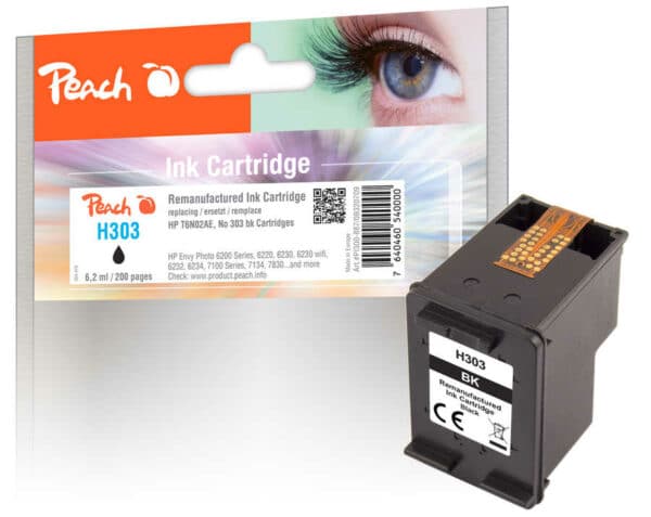 Peach H303BK Druckkopf bk ersetzt HP No. 303 BK