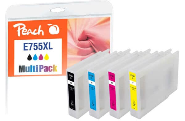 Peach E754/755/756 XL 4 Druckerpatronen XL (bk