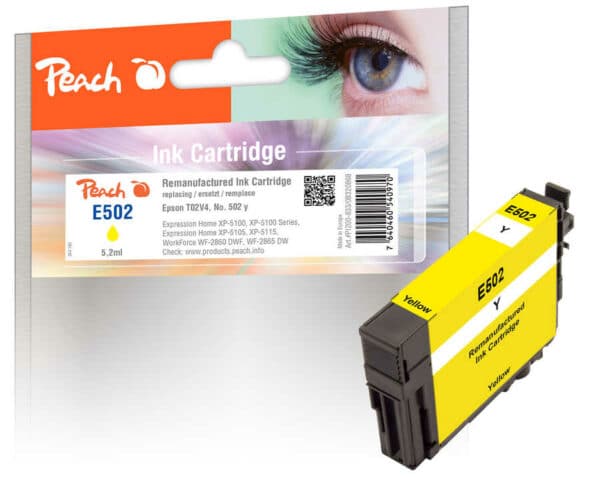 Peach E502Y Druckerpatrone ye ersetzt Epson No. 502Y