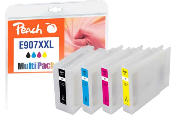 Peach E907XXL 4 Druckerpatronen XL (bk