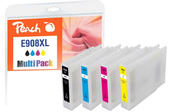 Peach E908XL 4 Druckerpatronen XL (bk