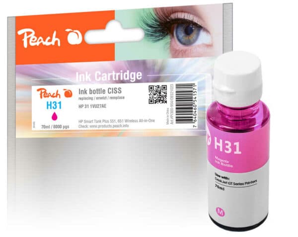 Peach H31m Tintenbehälter ma ersetzt HP No. 31 m