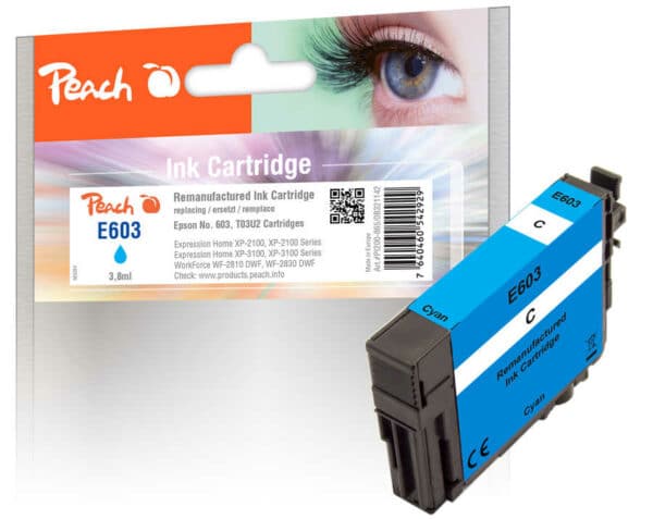 Peach E603C Druckerpatrone cy ersetzt Epson No. 603C