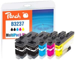 Peach B3237 5 Druckerpatronen (2*bk