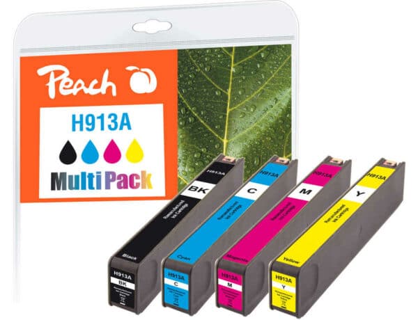 Peach H913A 4 Druckerpatronen (bk