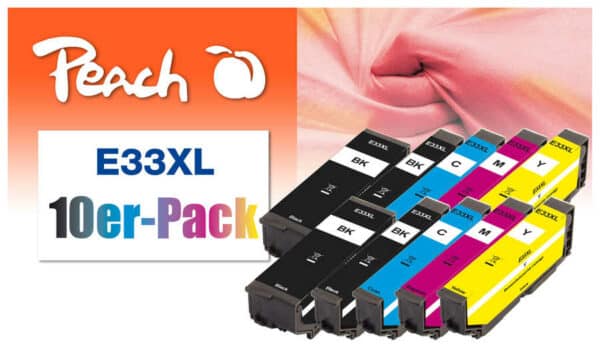 Peach E33 10 Druckerpatronen XL (2*bk