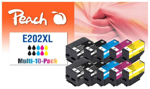 Peach E202XL 10 Druckerpatronen XL (2*bk