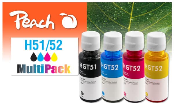 Peach HGT51/GT52 4 Druckerpatronen (bk