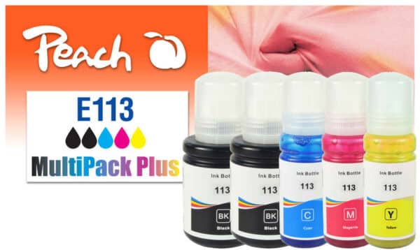 Peach E113 2 Druckerpatronen (2*bk