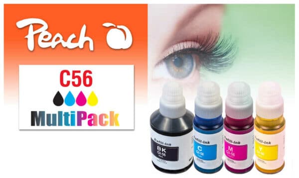 Peach C56 Spar Pack Druckerpatronen (bk