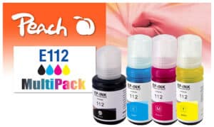 Peach E112 Spar Pack Druckerpatronen (bk