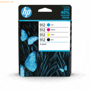 Hewlett Packard HP Tintenpatrone Nr. 912 Multipack (BK/C/M/Y) (300 S.