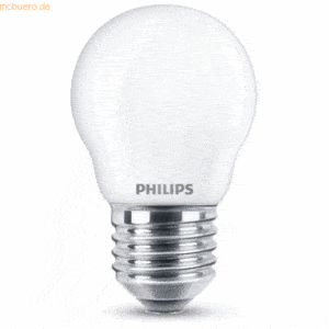 Signify Philips LED classic Lampe 40W E27 Tropf Warmw 470lm matt 2erP