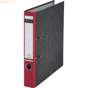 Leitz Ordner Wolkenmarmor A4 52mm 180Grad rot