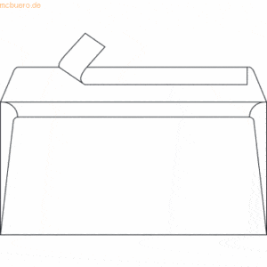 Clairefontaine Briefumschlag DINlang 120g/qm weiß VE=20 Stück
