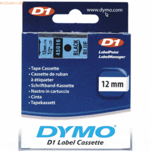 Dymo Etikettenband Dymo D1 12mm/7m schwarz/blau