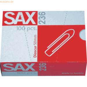 Sax Briefklammern verzinkt 50mm VE=100 Stück