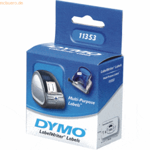 Dymo Etiketten Dymo 24x12mm weiß VE=1000 Stück