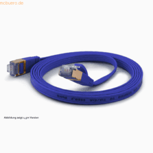 wantec wantecWire Patchkabel CAT6A extraflach FTP blau 0