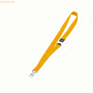 Durable Textilband 20mm mit Karabiner 44cm gelb VE=10 Stück