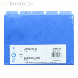 Pagna Leitregister A6 A-Z Pressspan blau
