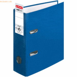 Herlitz Ordner Kunststoff A5 hoch maX.file protect 75mm blau