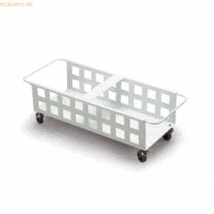 Durable Fahrwagen Durabin Square Trolley Duo 40 mit Rollen weiß