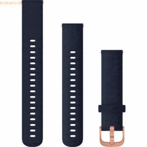 Garmin Garmin Ersatzarmband 18mm Silikon Blau/Rosegold Schnalle