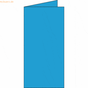 Clairefontaine Doppelkarte DINlang 210g/qm karibik VE=25 Stück