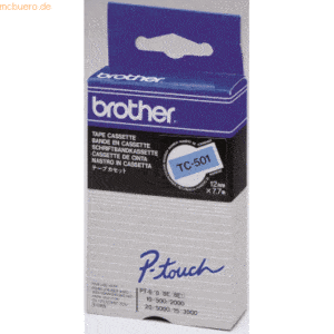 Brother Schriftbandkassette 12mm TC-501 blau/schwarz