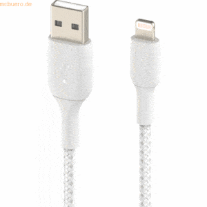 Belkin Belkin Lightning Lade/Sync Kabel ummantelt mfi 3m weiß