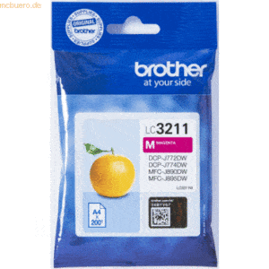 Brother Brother Tintenpatrone LC-3211M Magenta (ca. 200 Seiten)