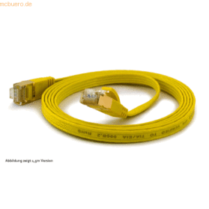 wantec wantecWire Patchkabel CAT6A extraflach FTP gelb 5