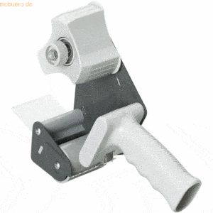 Alco Packbandabroller Metall/Kunststoff Rollenbremse 5cmx66m weiß/grau