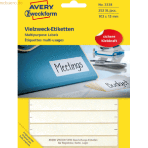 Avery Zweckform Universal-Etiketten 105x13 mm 28 Blatt/252 Etiketten w