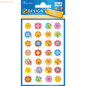 10 x Z-Design Kids Belohnungs- & Motivations-Sticker Blumen bunt 56 St