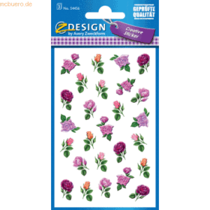 10 x Z-Design Sticker Flower 76x120mm Papier 3 Bogen Motiv kleine Blüt