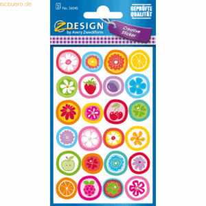 10 x Z-Design Sticker Papier Buttons 2 Bogen