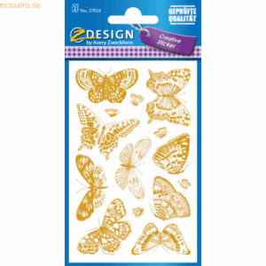 10 x Z-Design Sticker 76x120mm Papier geprägt 2 Bogen Motiv Schmetterl