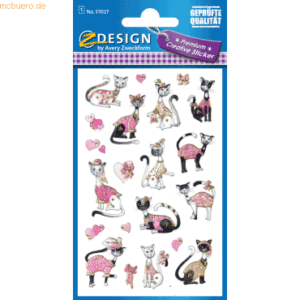 10 x Z-Design Sticker 76x120mm Premium Papier 1 Bogen Motiv Katzen