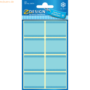 10 x Z-Design Tiefkühletikett 36x28mm 40 Etiketten blau