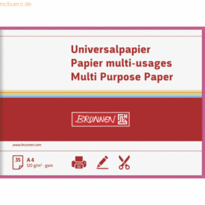 5 x Brunnen Universalpapier A4 120g VE=35 Blatt fuchsia